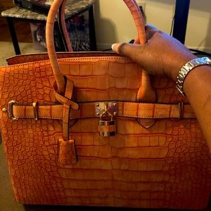 Nude Large Birkin style dasein like new purse